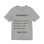 APPARENTLY.™ Needed More Experience | Coulda. Shoulda. Woulda.